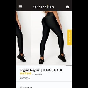 Obsession Shapewear Scrunch Butt Leggings - BLACK